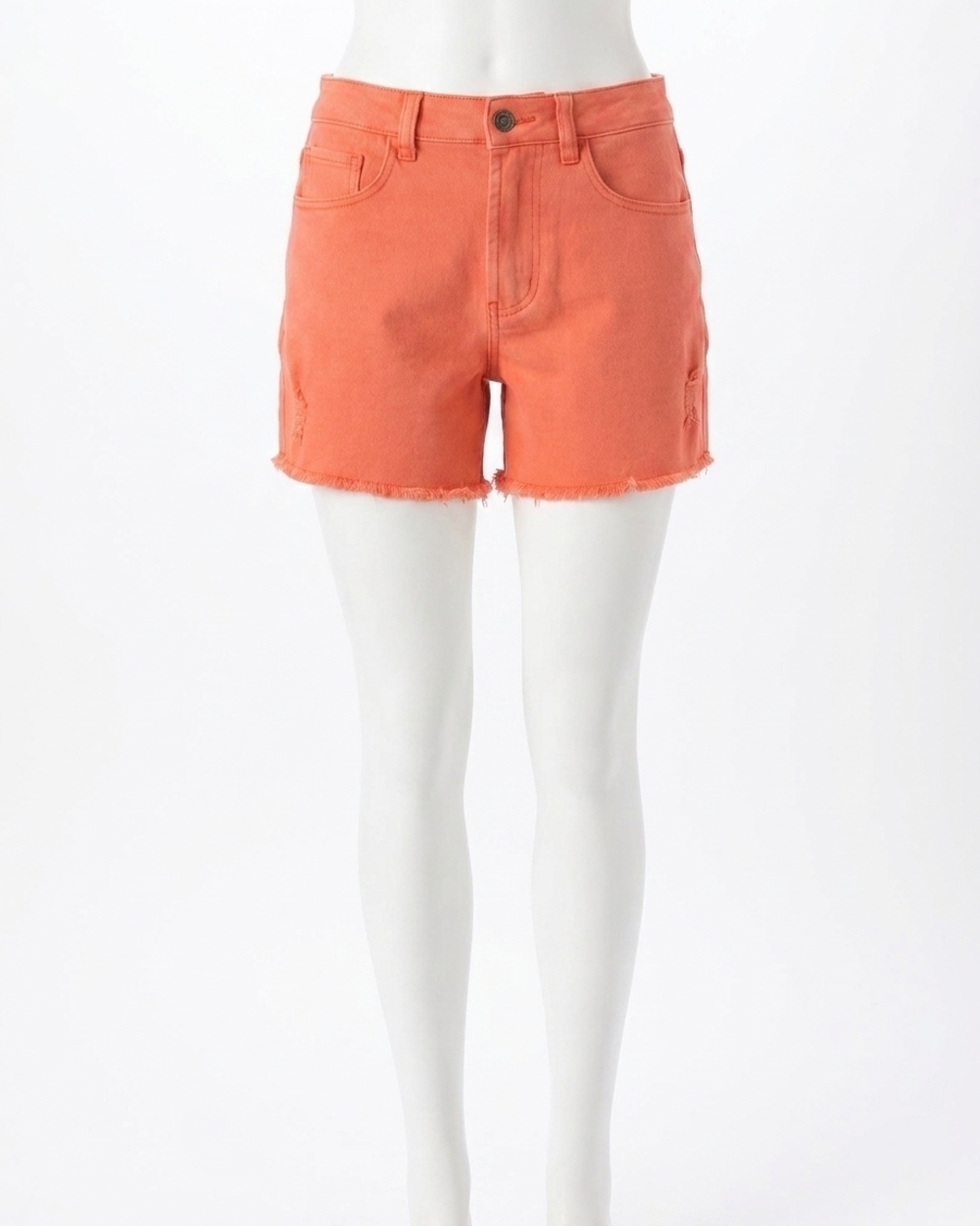 NEW GRACE AND LACE women's casual colored denim shorts in hot coral
